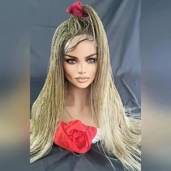 Braided wigs, micro million braids, blond wig, ombre, stunning NWT, YASSINE - Picture 5 of 16